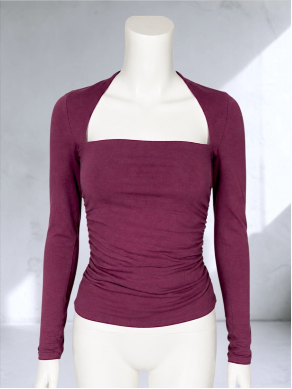 Abercrombie & Fitch SoftAF “Ava” Long-Sleeve Ruched Top – Size Small - Picture 5 of 10